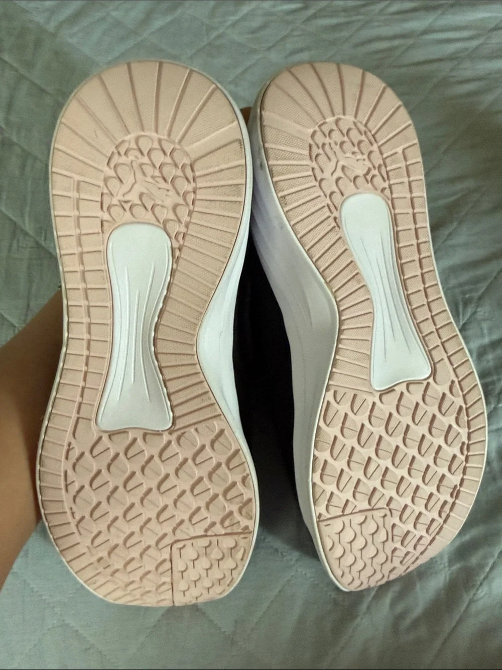 PUMA Black Knit Trainers with Pale Pink Accents
